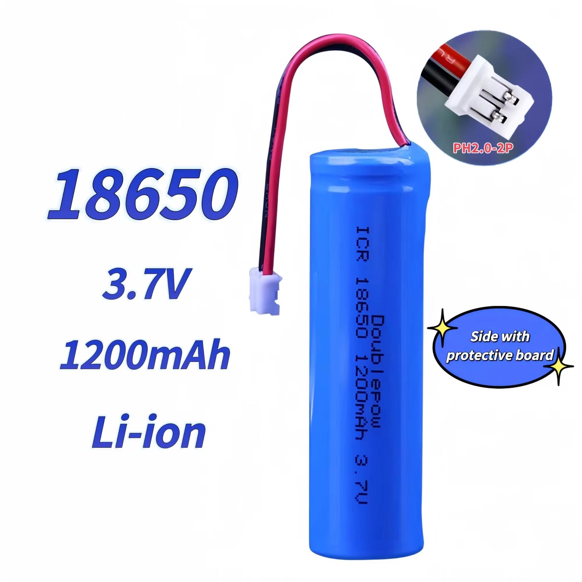 Vape Battery 18650 - 18650 充電式リチウム電池 3.7V1200mAh PH プラグ付きおもちゃ用電子タバコ懐中電灯スピーカーパワーバンクカメラかみそりバリカン