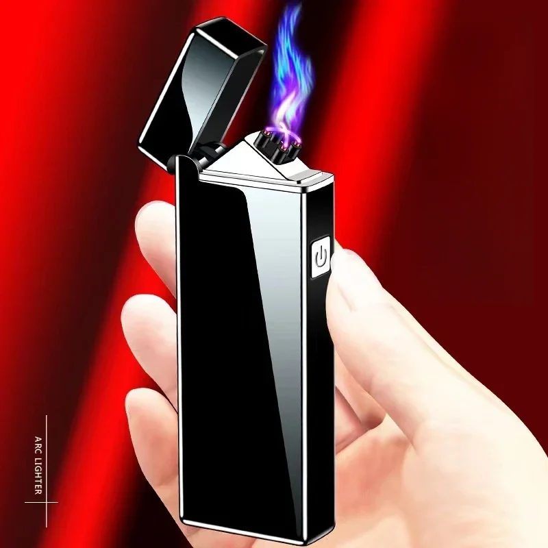 Vape Accessory - 防風電子タバコライター,デュアルアークパルス,USB充電,アウトドアシガーライター,シガレットアクセサリー,メンズギフト,新品