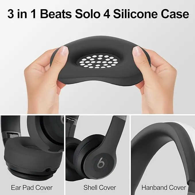 【3 in 1】Solo 3/4 シリコンケースカバーセット - Beats Headphone Solo 4 のレビューと価格