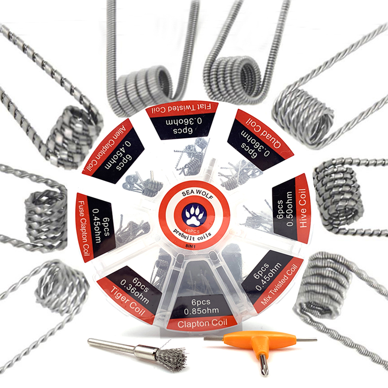 プレビルドコイル 8種類 エイリアンクラプトン ハイブツイス - Clapton Wire Pre Built のレビューと価格