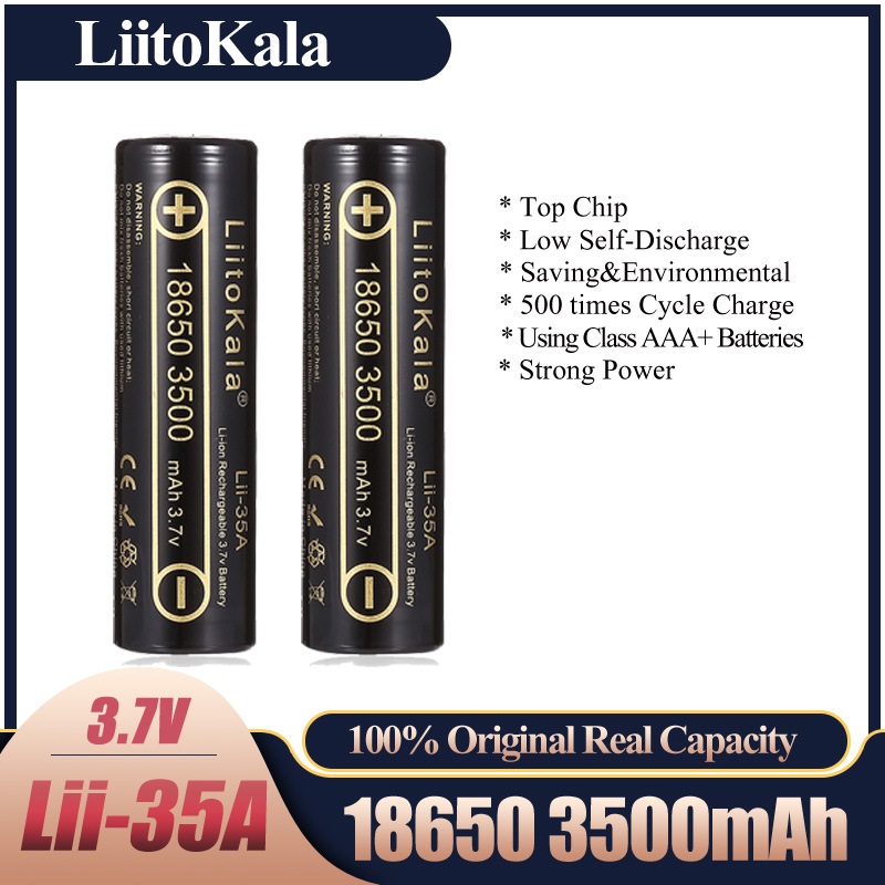2-10 個 LiitoKala Lii-35A 18650 - Vape Battery 18650 のレビューと価格