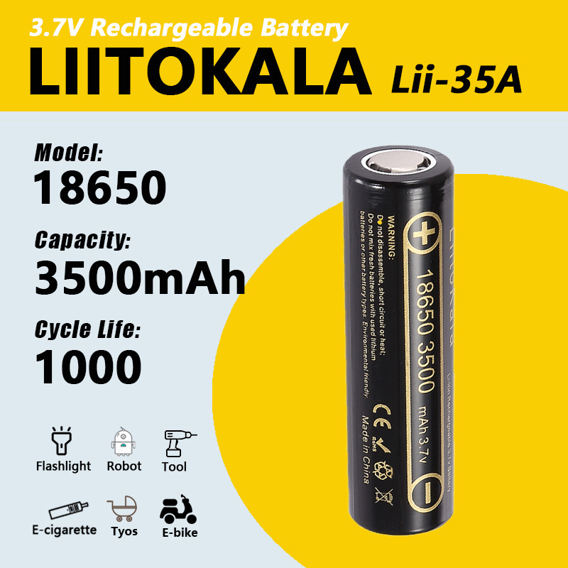 2-10 個 LiitoKala Lii-35A 18650 - Vape Battery 18650 のレビューと価格