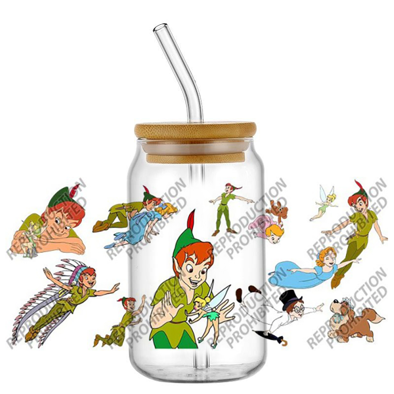 漫画ピーターシリーズ UV DTF カップラップ 16 オン - Rdta Tank Glass のレビューと価格