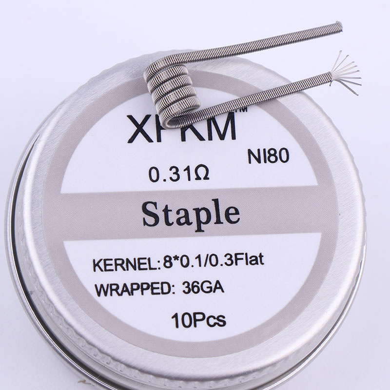 新しいxfkm,10ピース/箱n80,高密度コイル,rda  - Clapton Wire Pre Built のレビューと価格