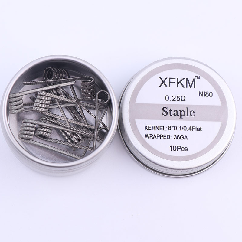 新しいxfkm,10ピース/箱n80,高密度コイル,rda  - Clapton Wire Pre Built のレビューと価格