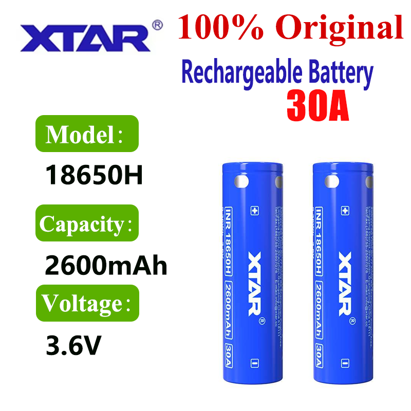 オリジナル XTAR 18650 2600mah バッテリー - Vape Battery 18650 のレビューと価格