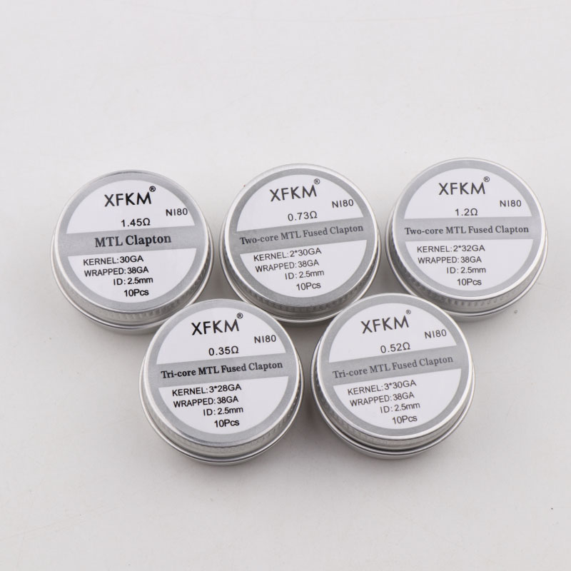 新しいxfkm 10ピース/箱n80/a1/ss316l m - Clapton Wire Pre Built のレビューと価格