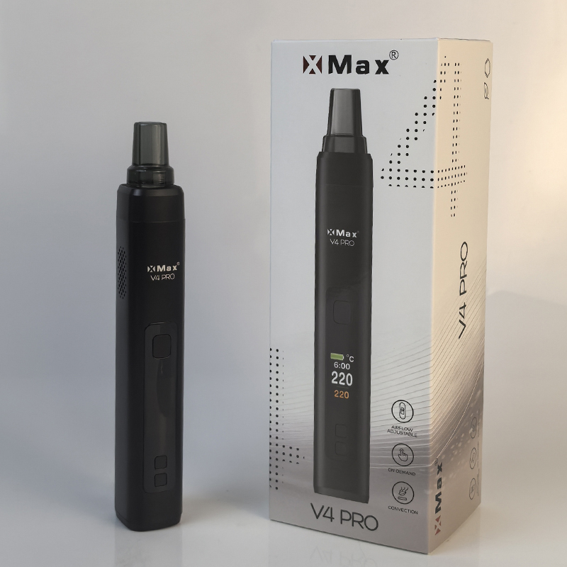 新着 XMax V4 プロドライハーブ気化器キット対流加熱電 - Vape Battery 18650 のレビューと価格